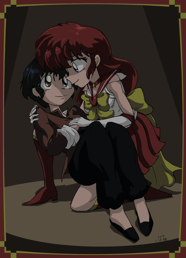 Sailor Sun and Akane in the cave by <a href=