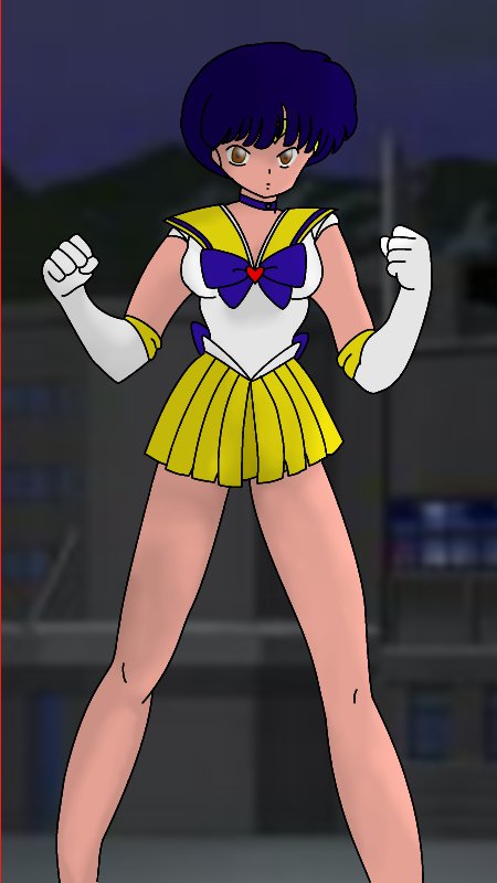 Sailor Io getting ready to kick someone's butt. (For Love and Justice) by <a href=