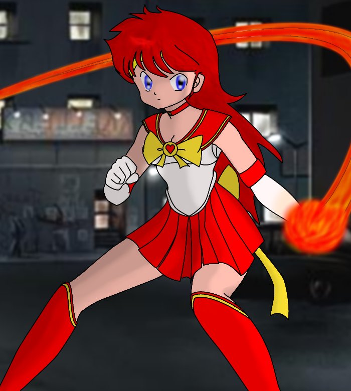 Sailor Sun throwing a fireball by <a href=